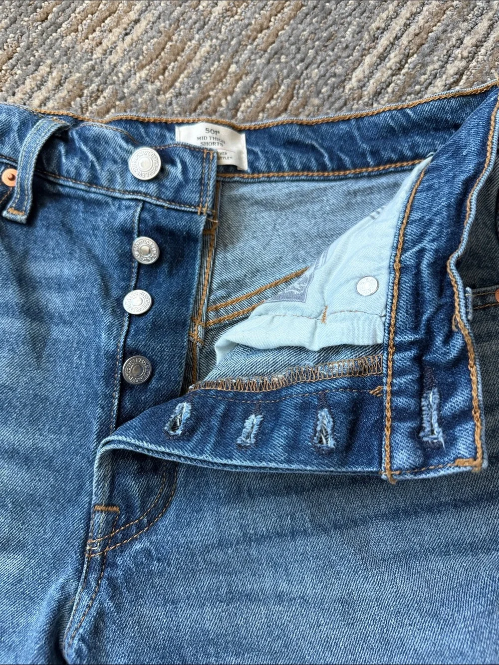 Levi's 501 button fly cutoff shorts